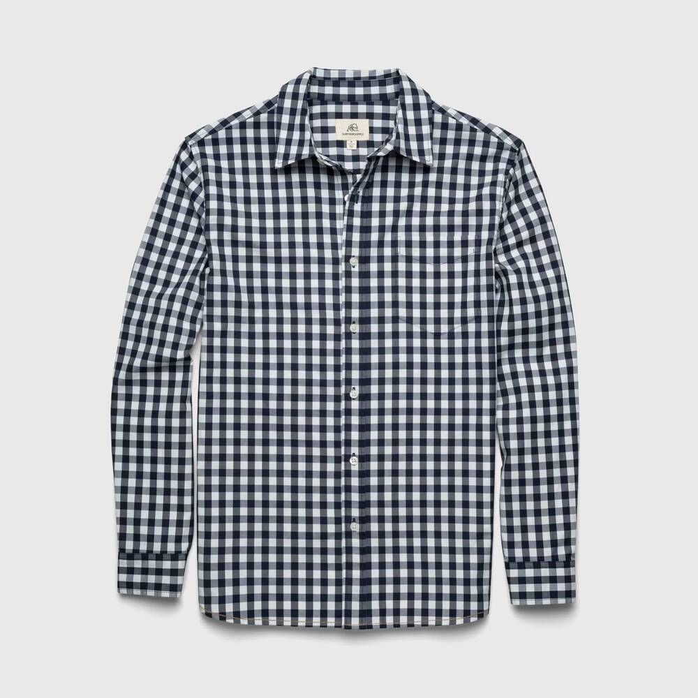 NEW SURFSIDE SUPPLY men's brian check shirt in blue